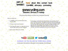 Tablet Screenshot of gonecycling.com